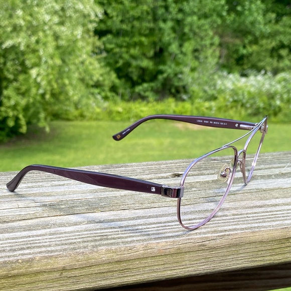 Liz Claiborne glasses frames metallic pink rose mauve 58[]14 135 - Picture 13 of 15